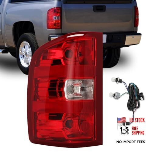 Tail Light Assembly Compatible with Chevy Silverado Driver Side