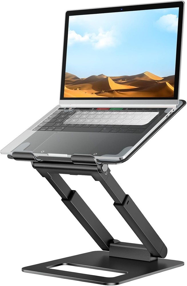 Laptop Stand Desk Adjustable Height Telescopic Computer Stand W/ Pull Out Design