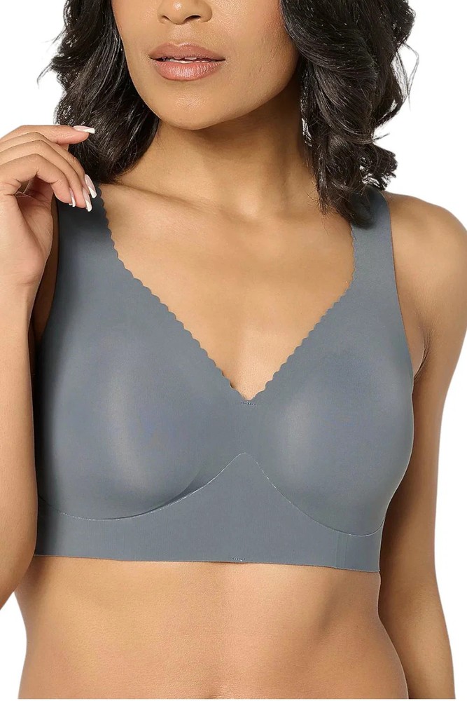 Evelyn & Bobbie Evelyn Women's Seamless Wirefree Bra Slate Gray