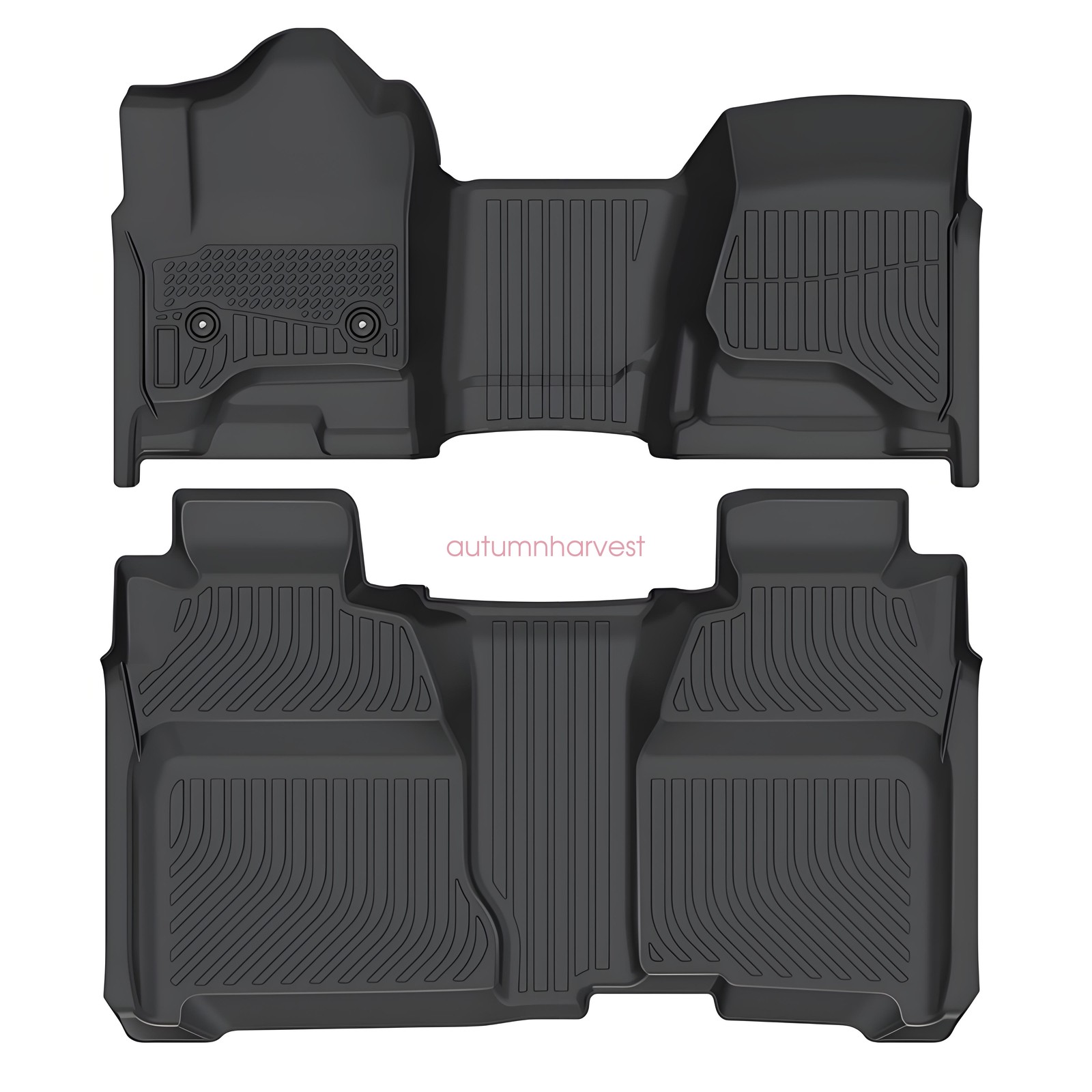 Floor Mats Liner For 2014-2019 Chevy Silverado GMC Sierra Crew Cab Front & Rear