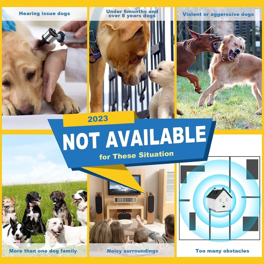 Effective Anti Barking Deterrent - 3 Adjustable Levels Bark Control Device, 5...