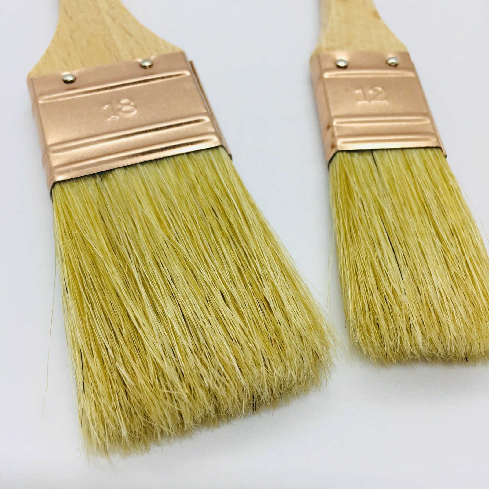 XDT#2815 Hake Paint Brush Painting Brushes 3Pc Hog Bristle 0.75in+1in+1.5in