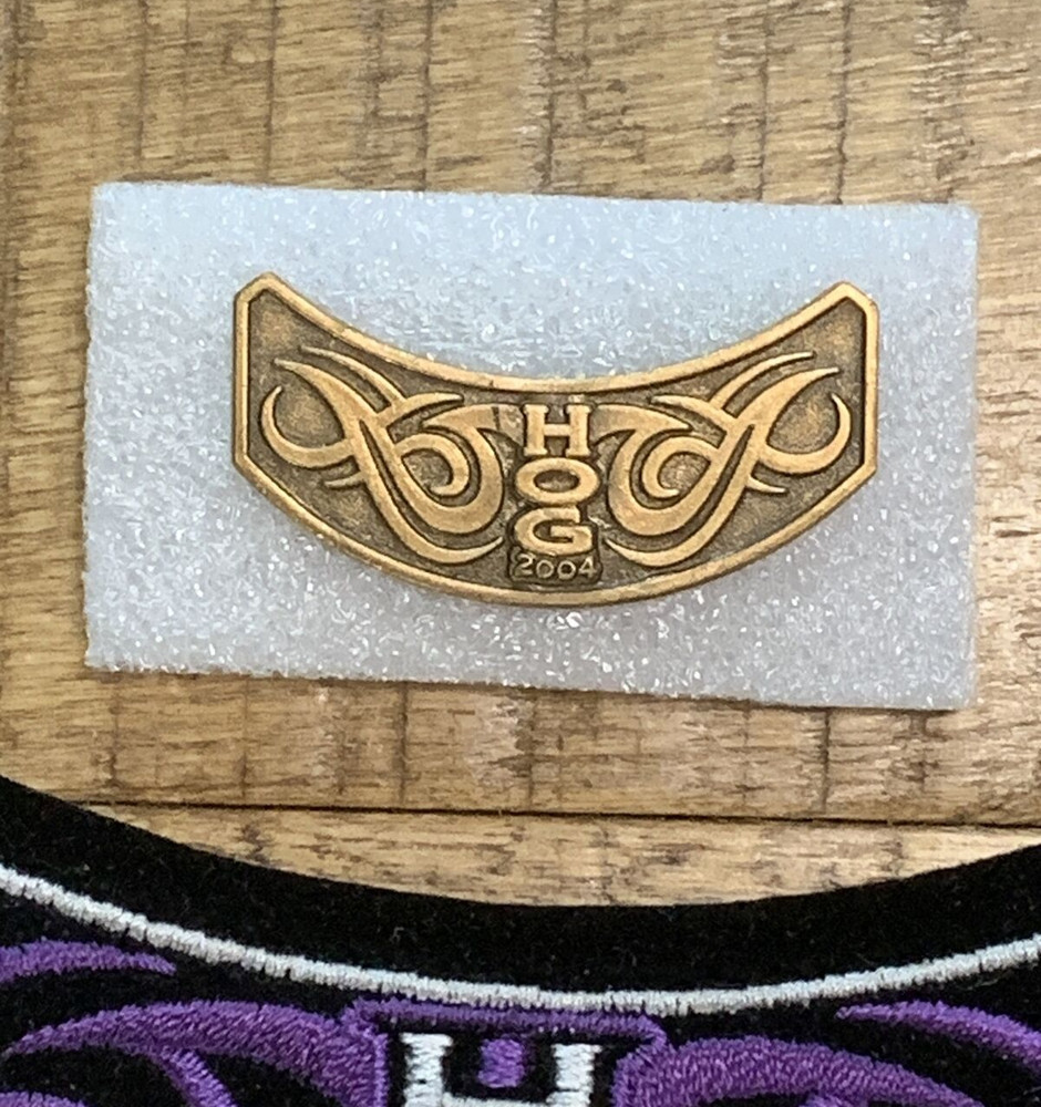 Harley Davidson Patch & Pin Back 2004 Hog Embroidered