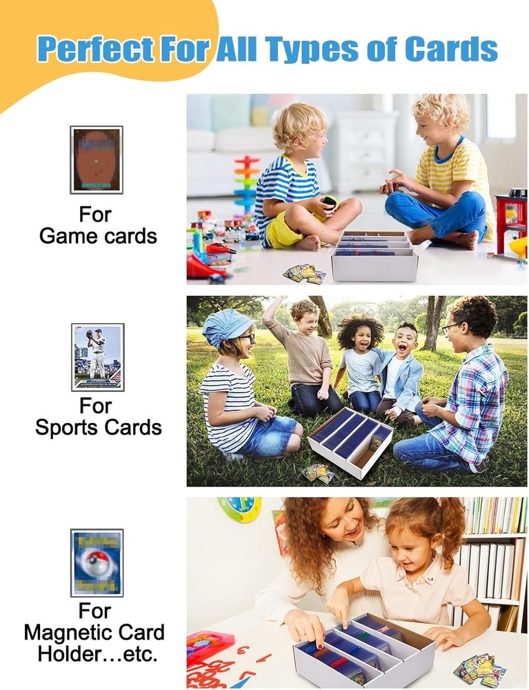 Eco-Friendly 4 Pack Card Storage Boxes – Durable Design, Easy Assembly & Storage