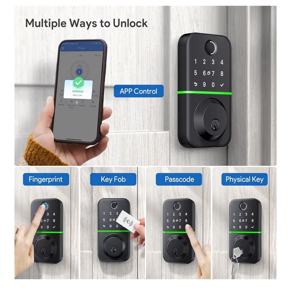 🔐 PREMIUM SMART LOCK + SAME-DAY INSTALLATION (Fingerprint, App, Keyless Entry)