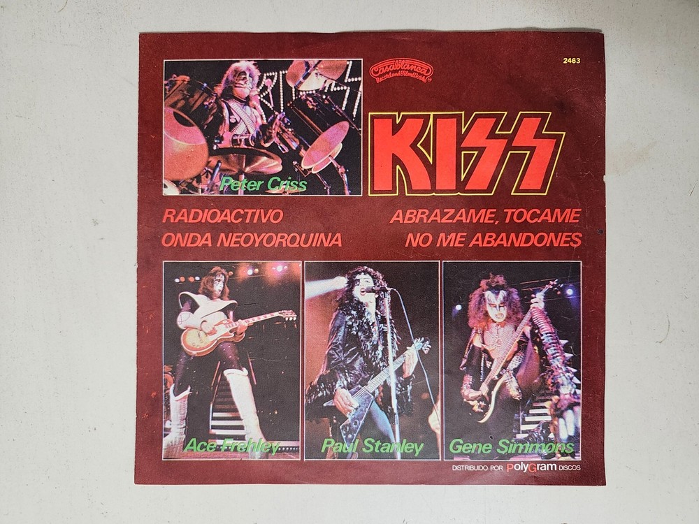KISS SUPER RARE Vintage 1979 Mexico Best Of Solo Albums 45 Vinyl Polygram 2463