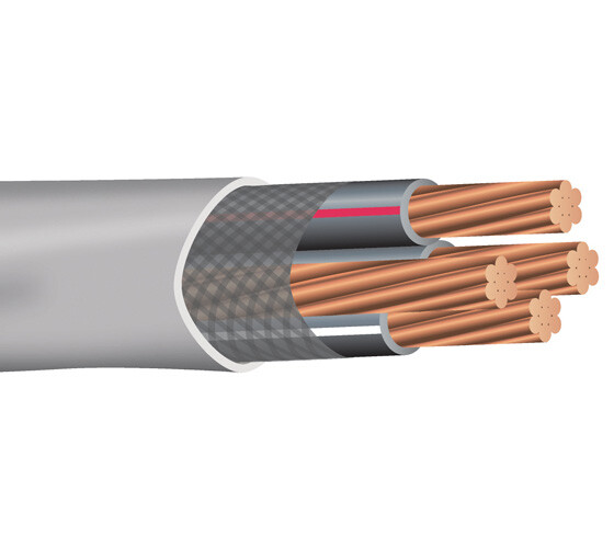 4-4-4-6 Copper SER Service Entrance Cable PVC Jacket (95 Amp) 600V