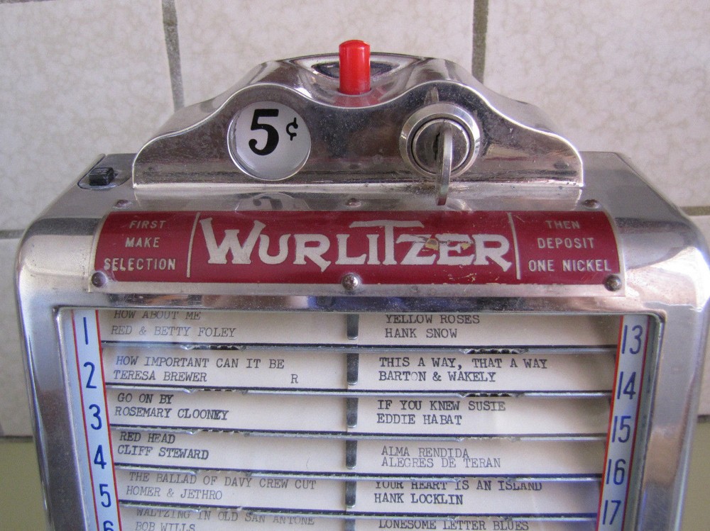 5 Cent Coin Entry Plastic for Wurlitzer Model 3031 Wallbox