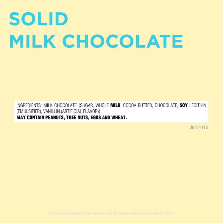 RUSSELL STOVER Easter Bunny Solid Milk Chocolate Candy Rabbit, 7 oz.