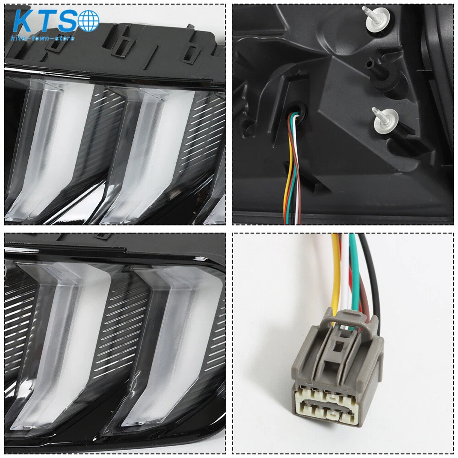 Set LED Tail lights For 2015-2022 Ford Mustang Euro Style w/ Sequential Signals