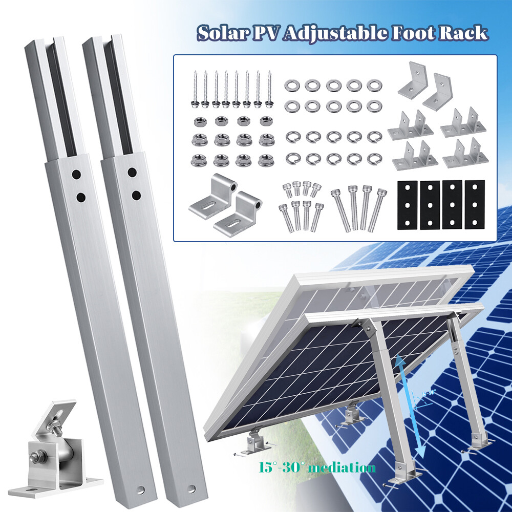 1-4Pair Solar Panel Mounting Brackets Adjustable Angle Roof Tilt Mount Bracket