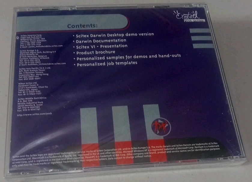 SCITEX DARWIN - Customer Kit Demo Version Documentation Job Templates CD NEW OOP