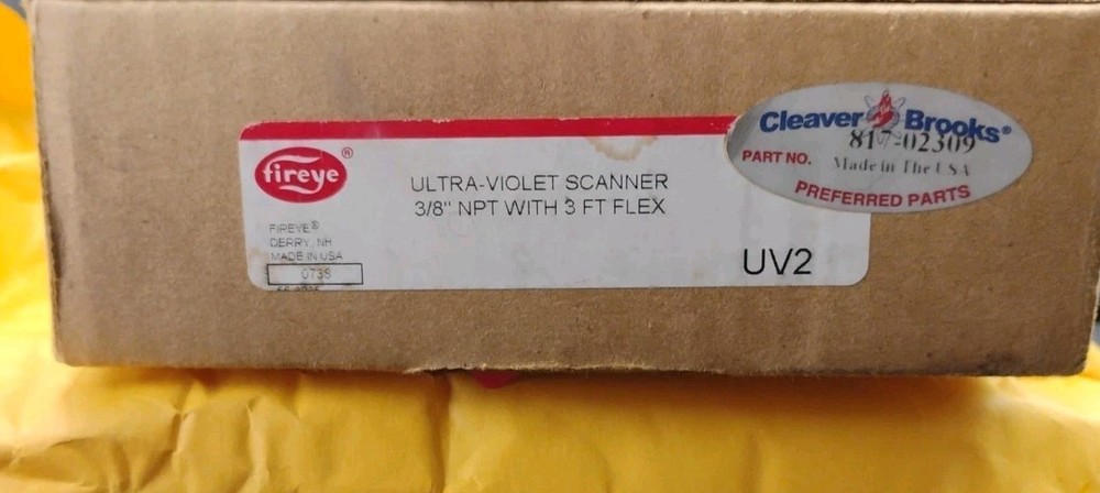 Fireye UV2 Ultra-Violet Scanner 3/8" NPT with 3' Flex