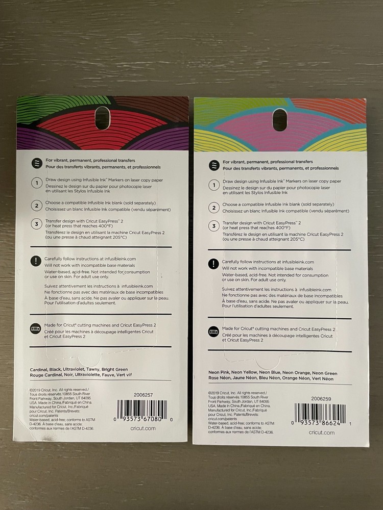 Cricut Infusible Ink Markers Neons & Basic Set