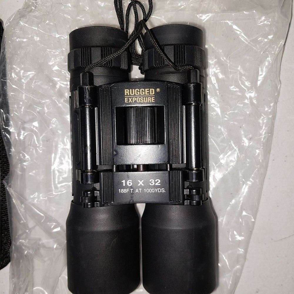 Rugged Exposure Binoculars Rubber Armored 16 x 32 mm Ruby Coated