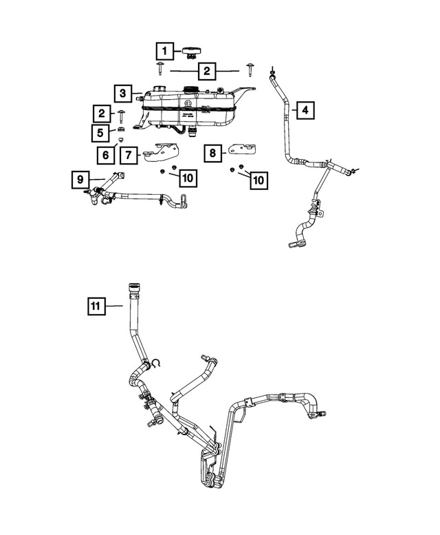 Genuine Mopar Coolant Bottle Bracket 68338207aa