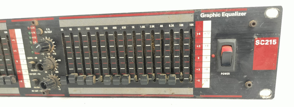 Audio Logic SC215 15-Band Graphic Equalizer Rack Mount Pro EQ