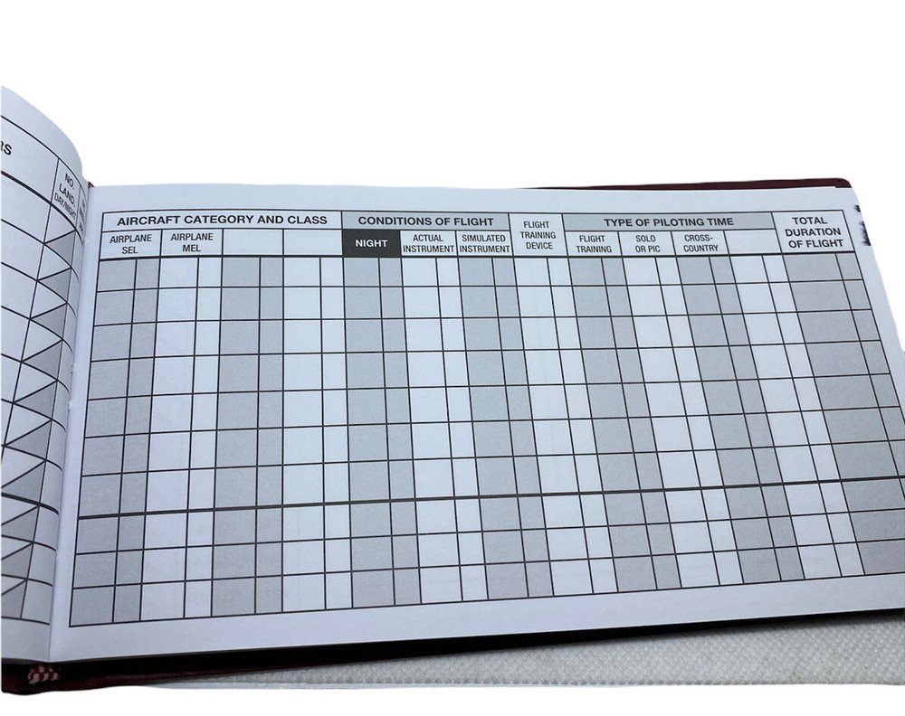 King School Pilot Logbook, Brown