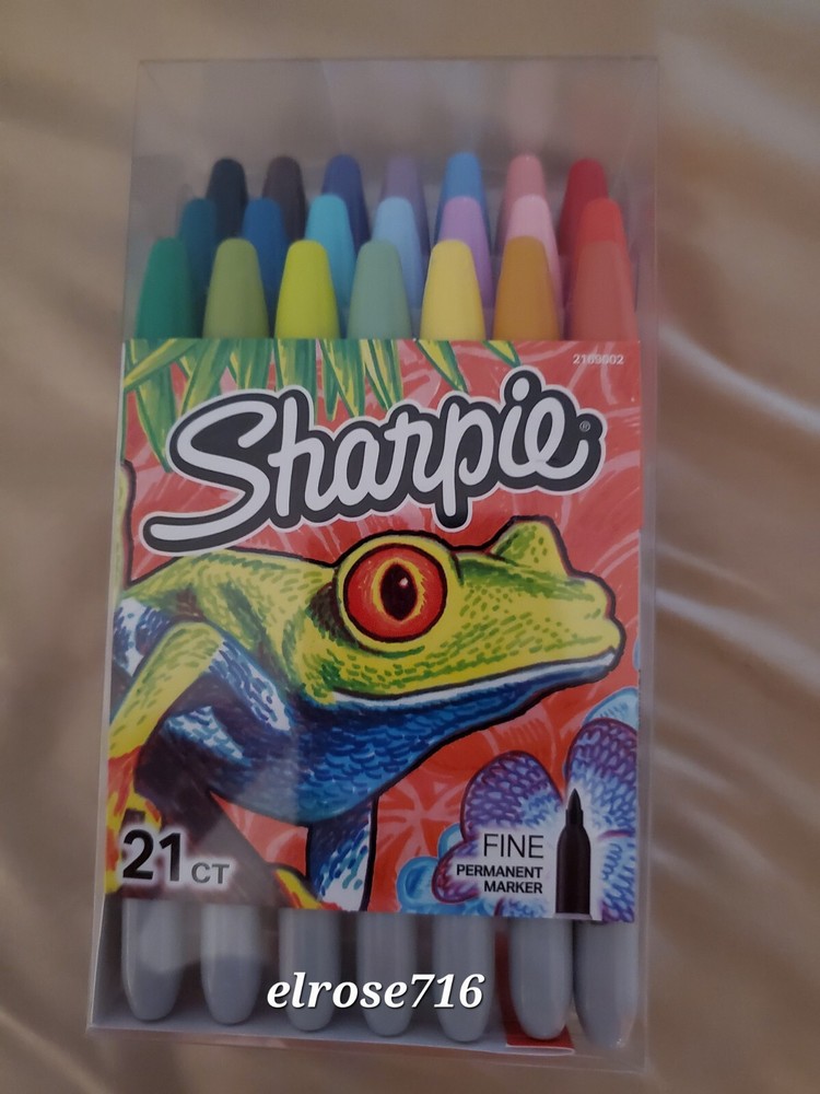 SHARPIE PERMANENT MARKERS~21 ASSORTED COLORS~FINE POINT ~NEW