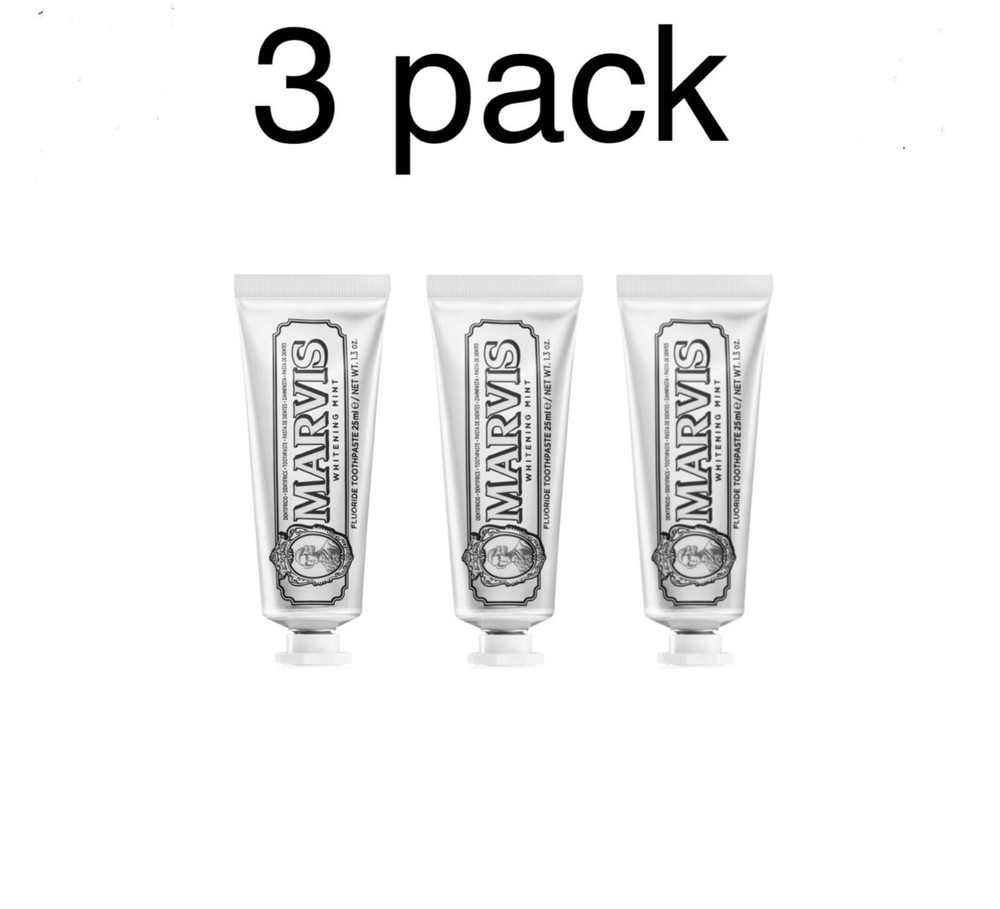 3pack MARVIS Smokers Whitening Mint toothpaste 25ml / 1.3 oz