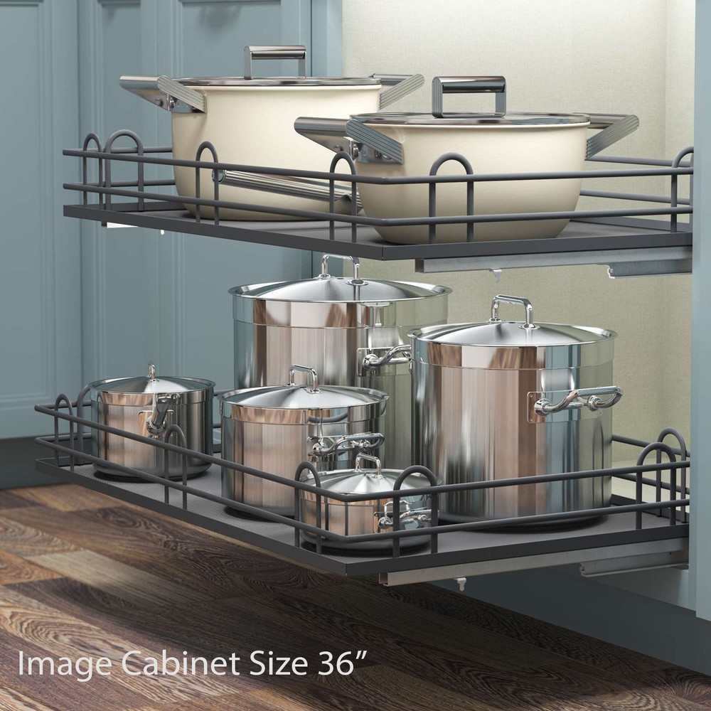 Kitchen Cabinet Pull Out Shelf Organizer Drawer Slide Out Basket Storage