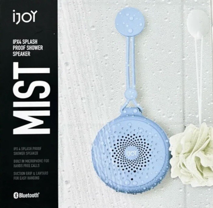 Shower Speaker Mist iJoy Splash Proof Bluetooth Blue