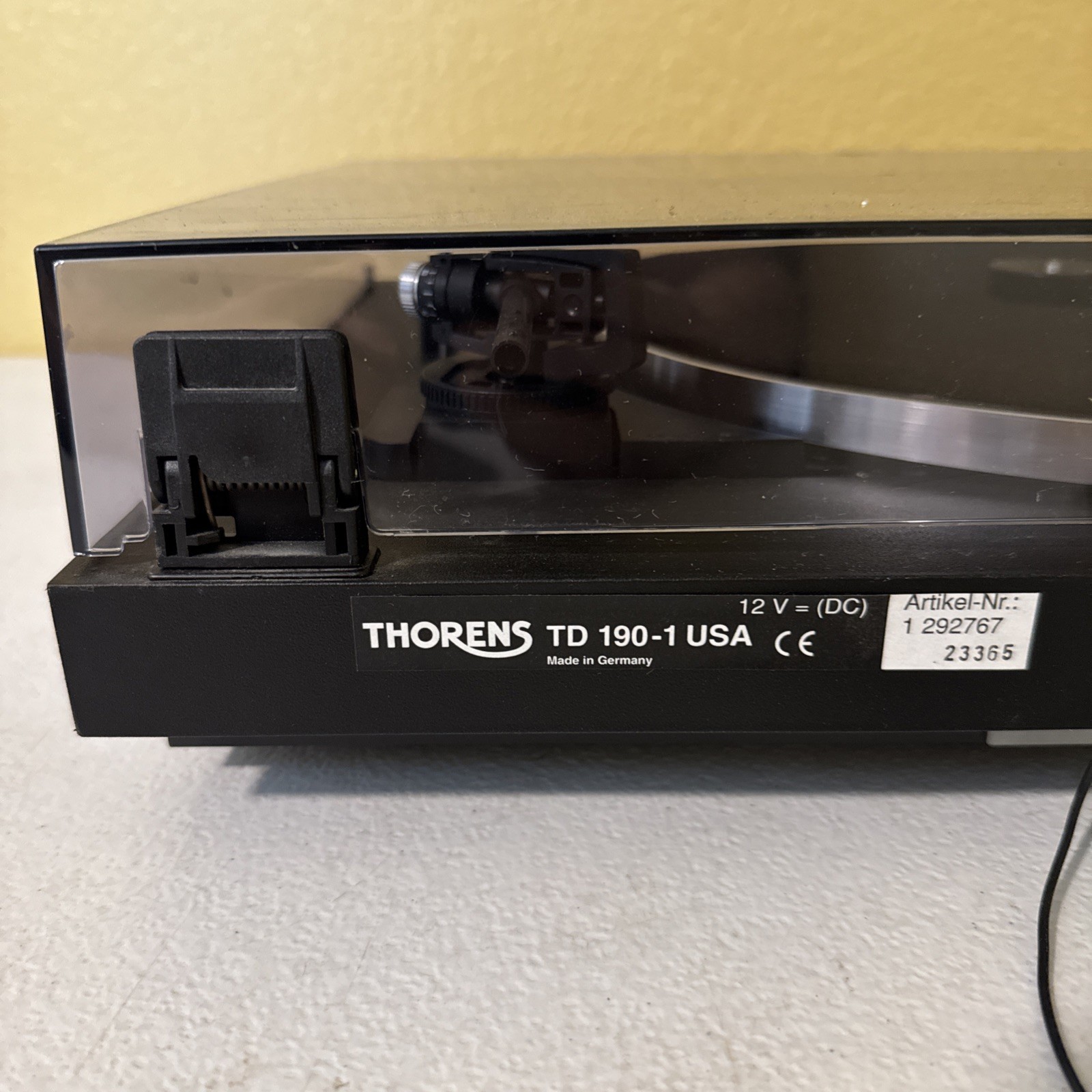Thorens TD 190 Turntable TD-190-1 USA Vintage Record Player Made In Germany