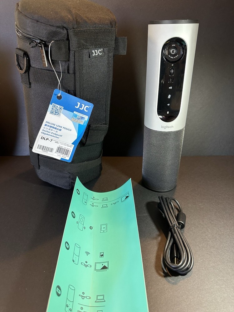 Logitech V-R0004 Black/Silver Portable Bluetooth Conference Webcam & Speaker