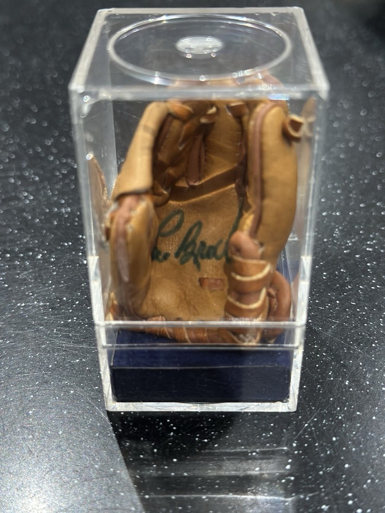 Lou brock Signed Mini Glove