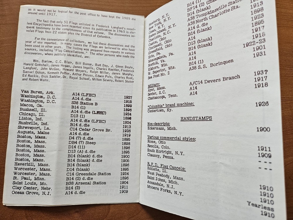 Five Issues Of Flag Cancel Firum 1968