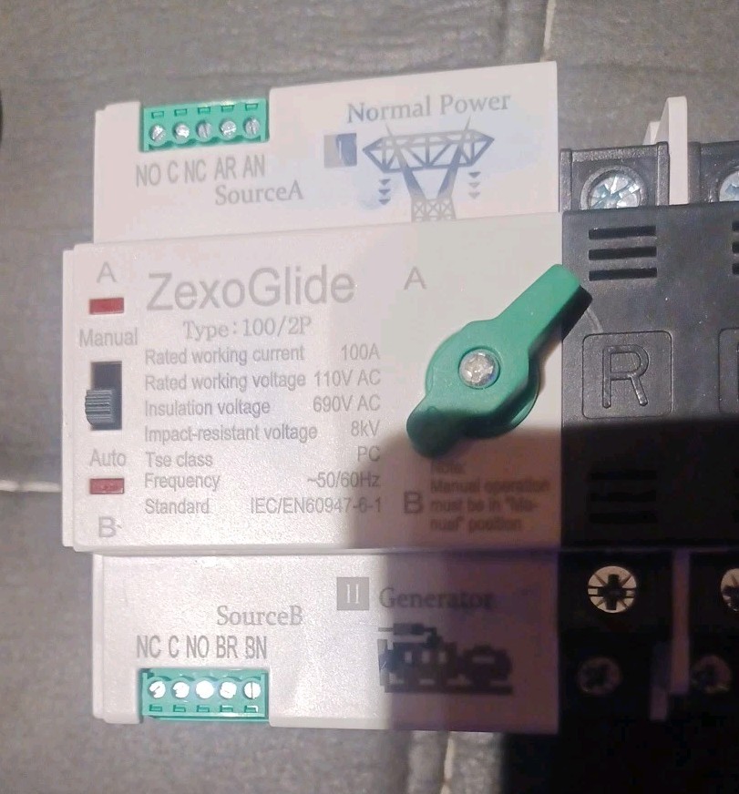 Dual Power Automatic Transfer Switch 2P 100A 110V PC Type Electrical Selector