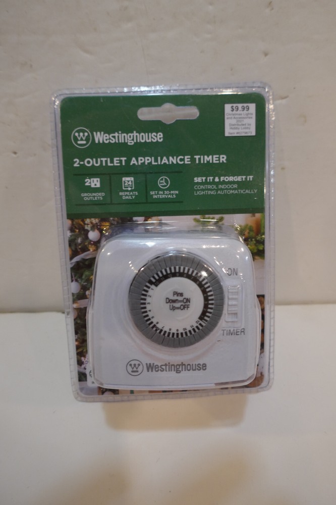 2 Outlet Mechanical Daily Timer Westinghouse