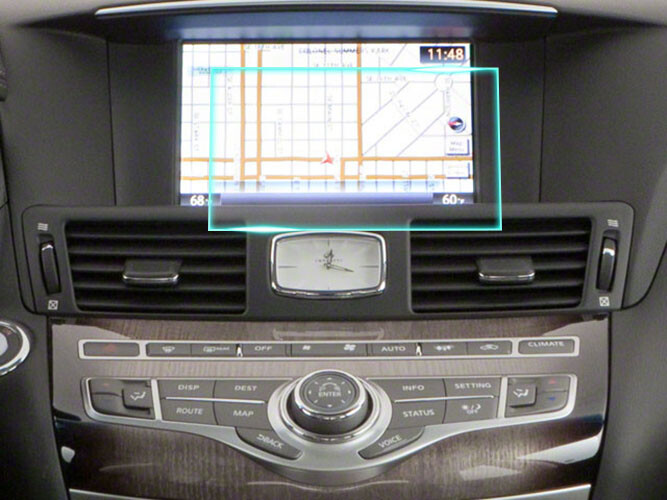 水晶透明屏幕保护膜适用于 2013 Infiniti m56 车载导航-