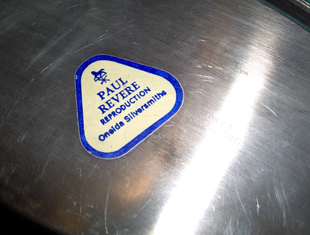 Serving Plate Platter Silver Paul Revere Reproduction Oneida Oval 9 1/4" Tarnish