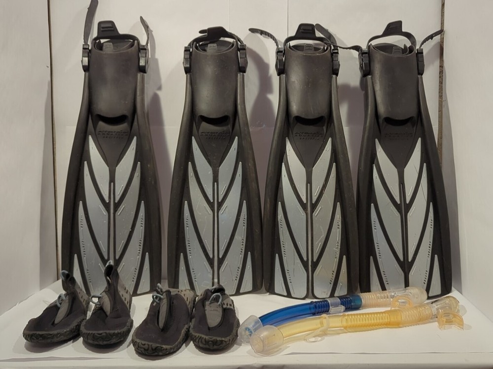 Atomic Aquatics Split Fin Open Heel - Dacor Snorkel - Deep Sea Dive Boots