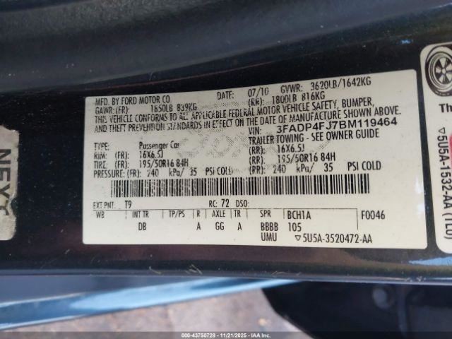 FIESTA 2011 Glove Box 4905598