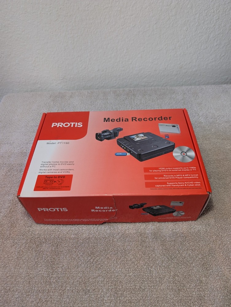 PROTIS Multi-function Media Recorder PT1190  *New*  *Opened Box*