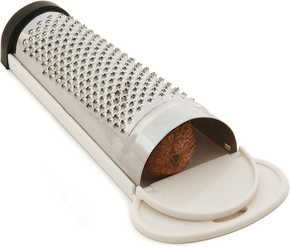 Multi-Functional Nutmeg and Spice Grater - 5.5-Inch with Storage Compartment