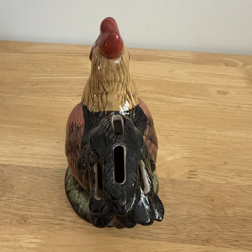 Rooster Measuring Spoon Holder Missing Spoons Country Kitchen Decor