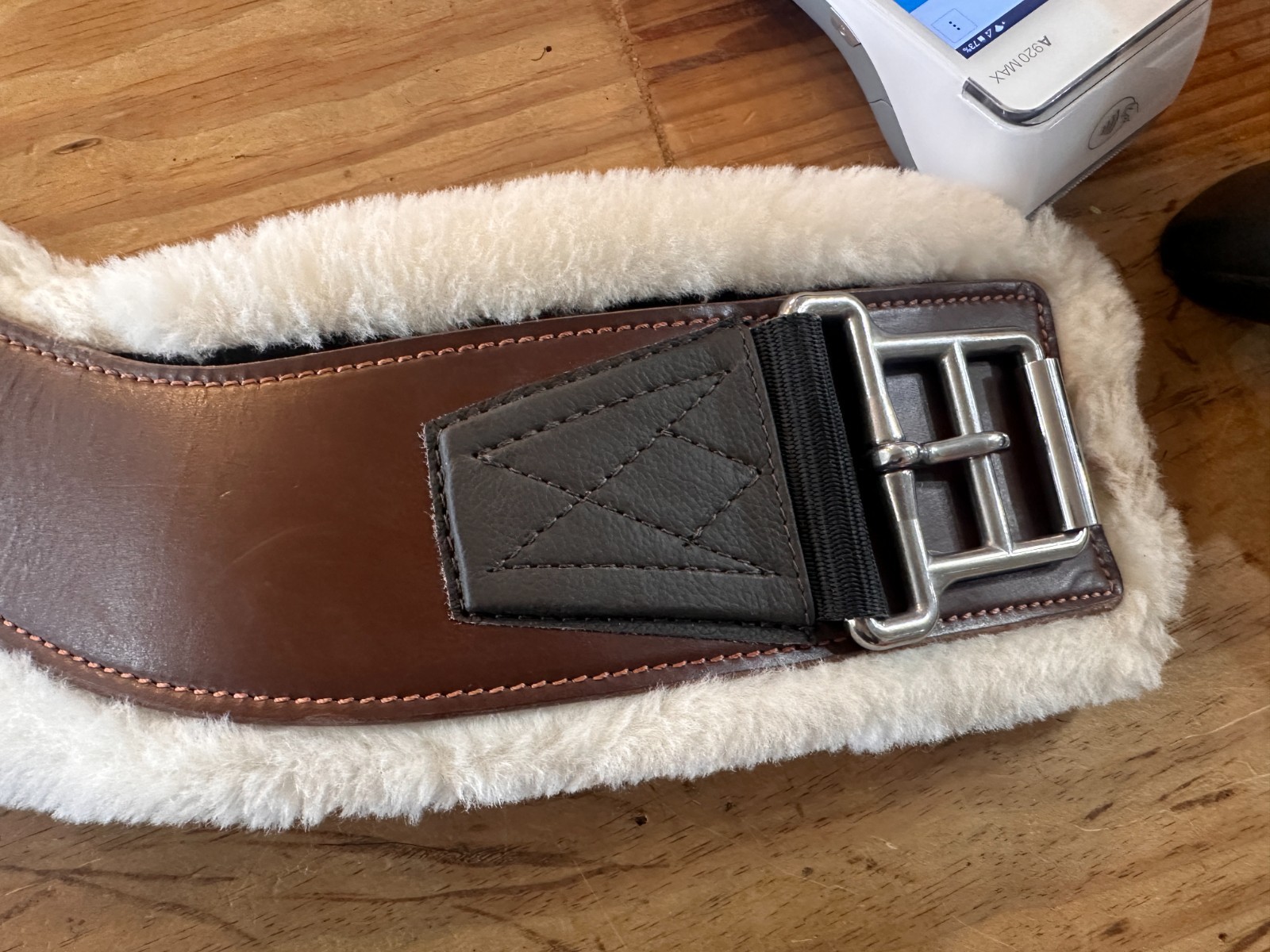 32" TOTAL SADDLE FIT Shoulder Relief Western Saddle Cinch~WOOL Fleece Bottom