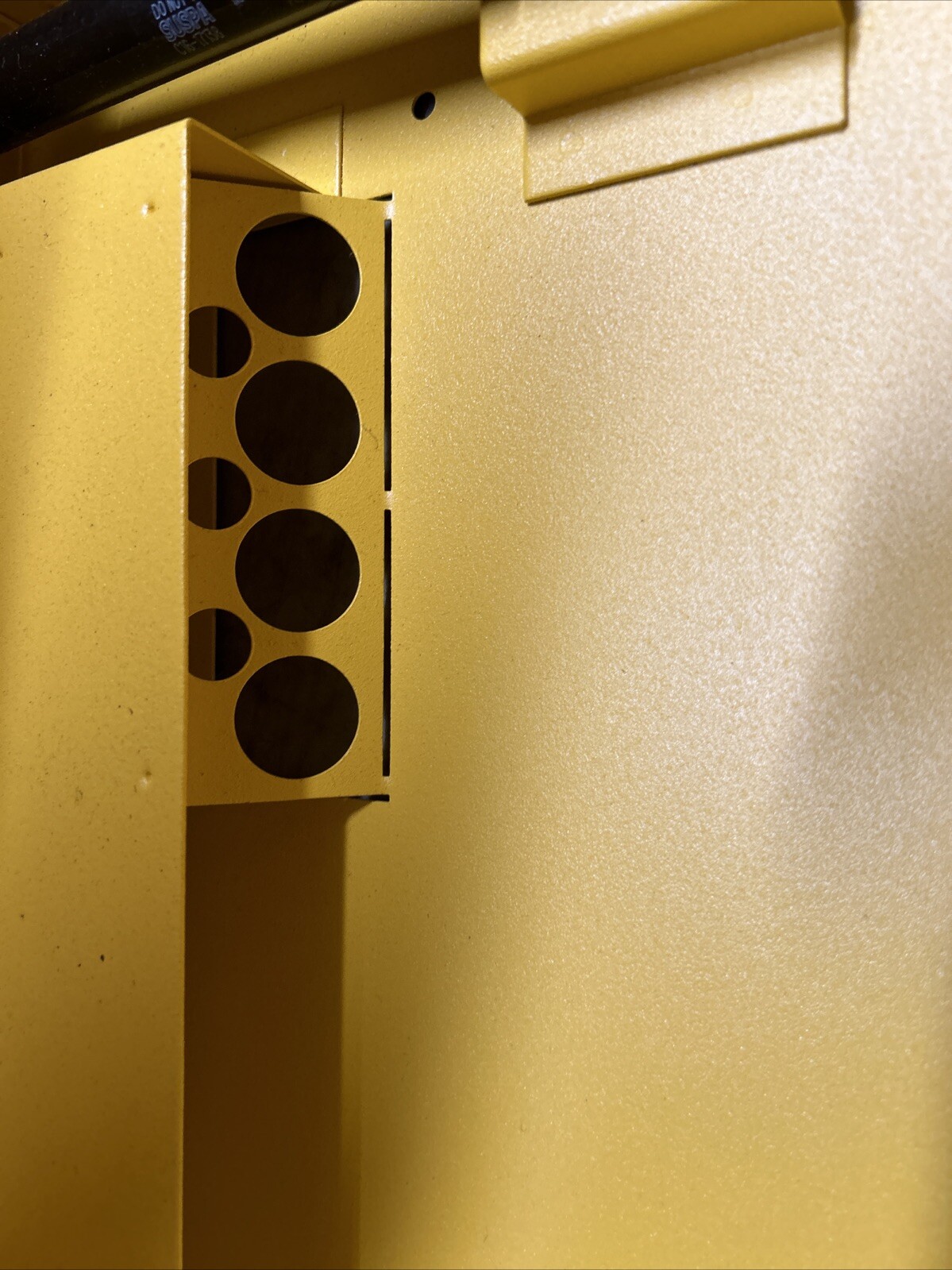 WALLWRITE WW-100SC-T93 Wall Mounted Desk, 20x13-1/2x3-3/8 In, Yellow with key