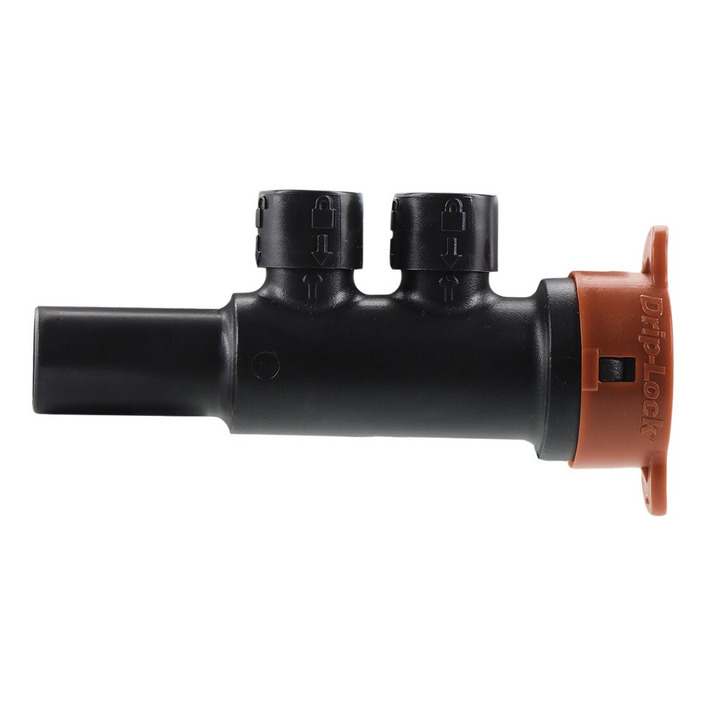 Hydro-Rain 1/2" Drip-Lock In-Line 2-Port Manifold Extension