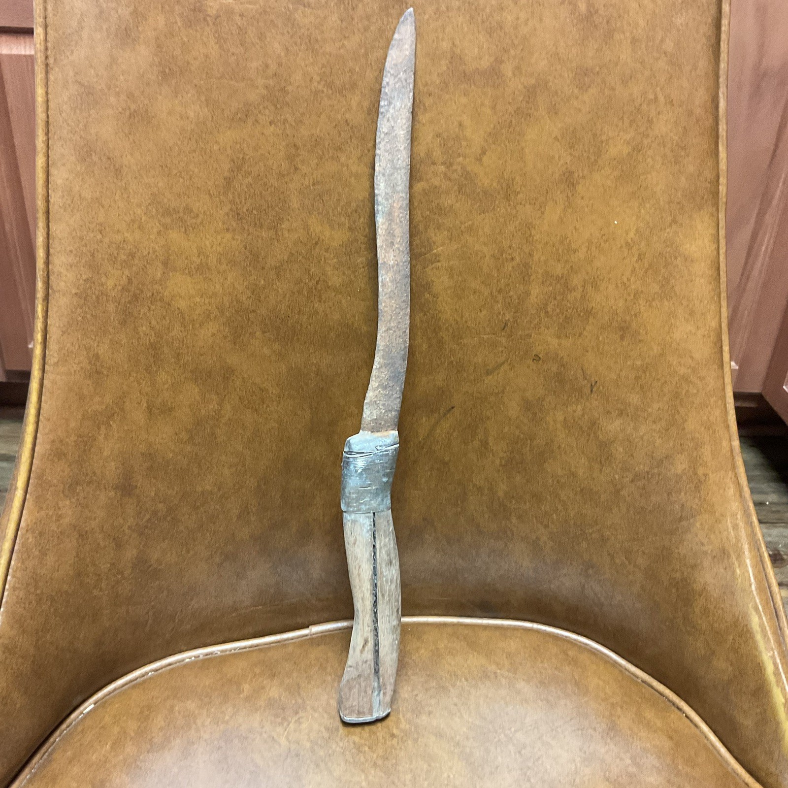 Unmarked Vintage Old Knife with Wire Wrapped Handle, Used