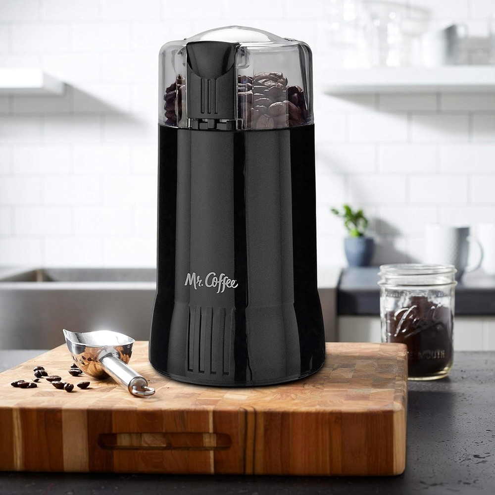 Mr. Coffee Electric Bean Grinder, Black