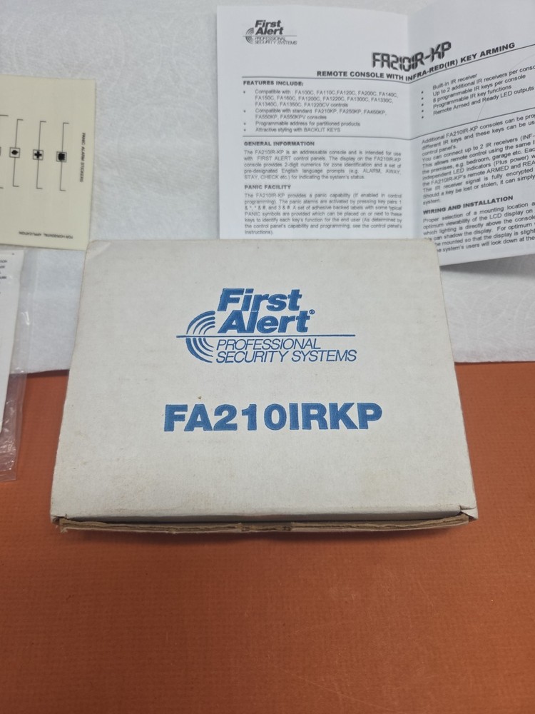 First Alert SECURITY Systems FA210IR- KP REMOTE CONSOLE Reciever Keypad TX