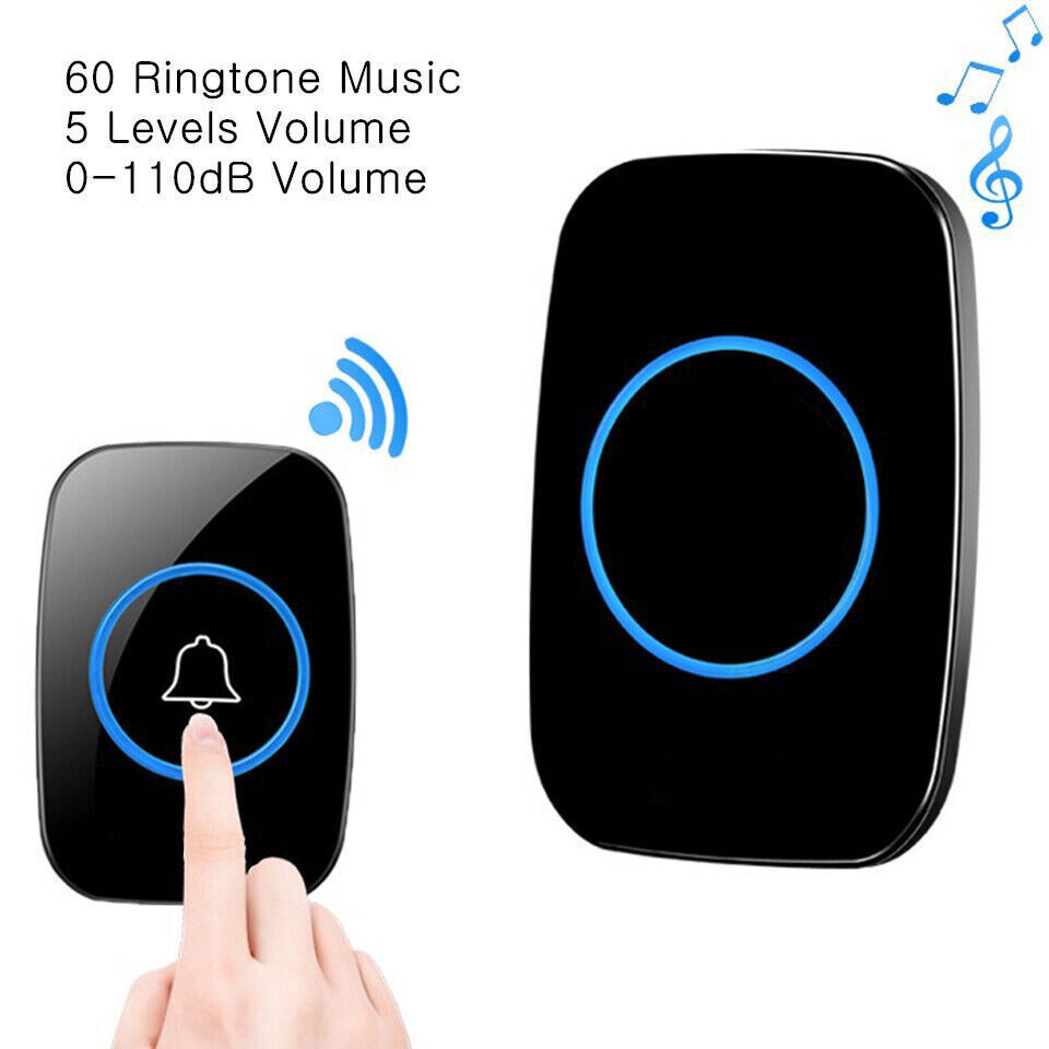 1000FT Wireless Doorbell Chime Kit Plugin Receiver Waterproof Adjustable Volume