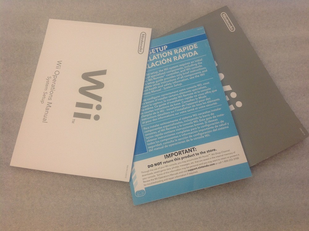 INSTRUCTION MANUALS BOOKLETS books Nintendo Wii System Setup Console Operation