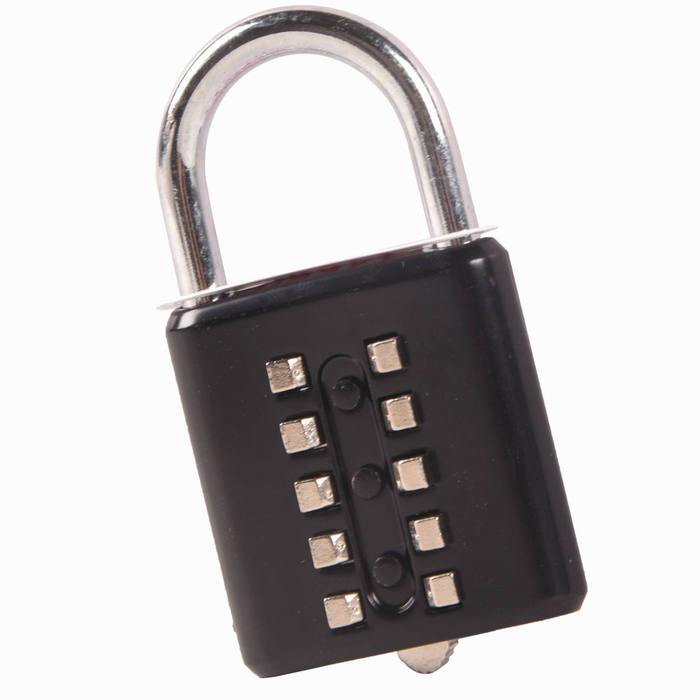 10-Digit Combination Lock Push Button Padlock 5 Digit Locking Mechanism 2PCS