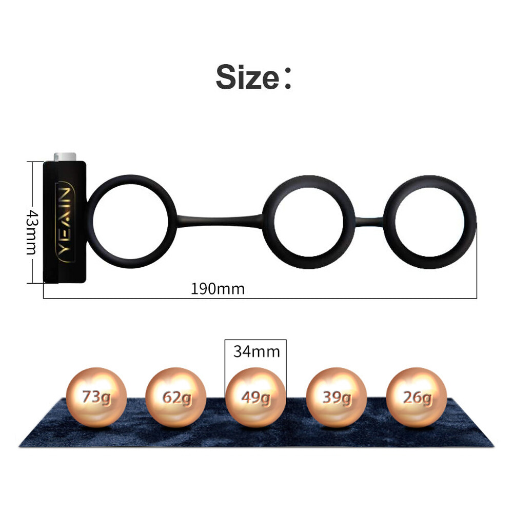 6PCS/Set Ball Trainer Weight Hanger Stretcher Penis Extender Exercise, 3 Loop