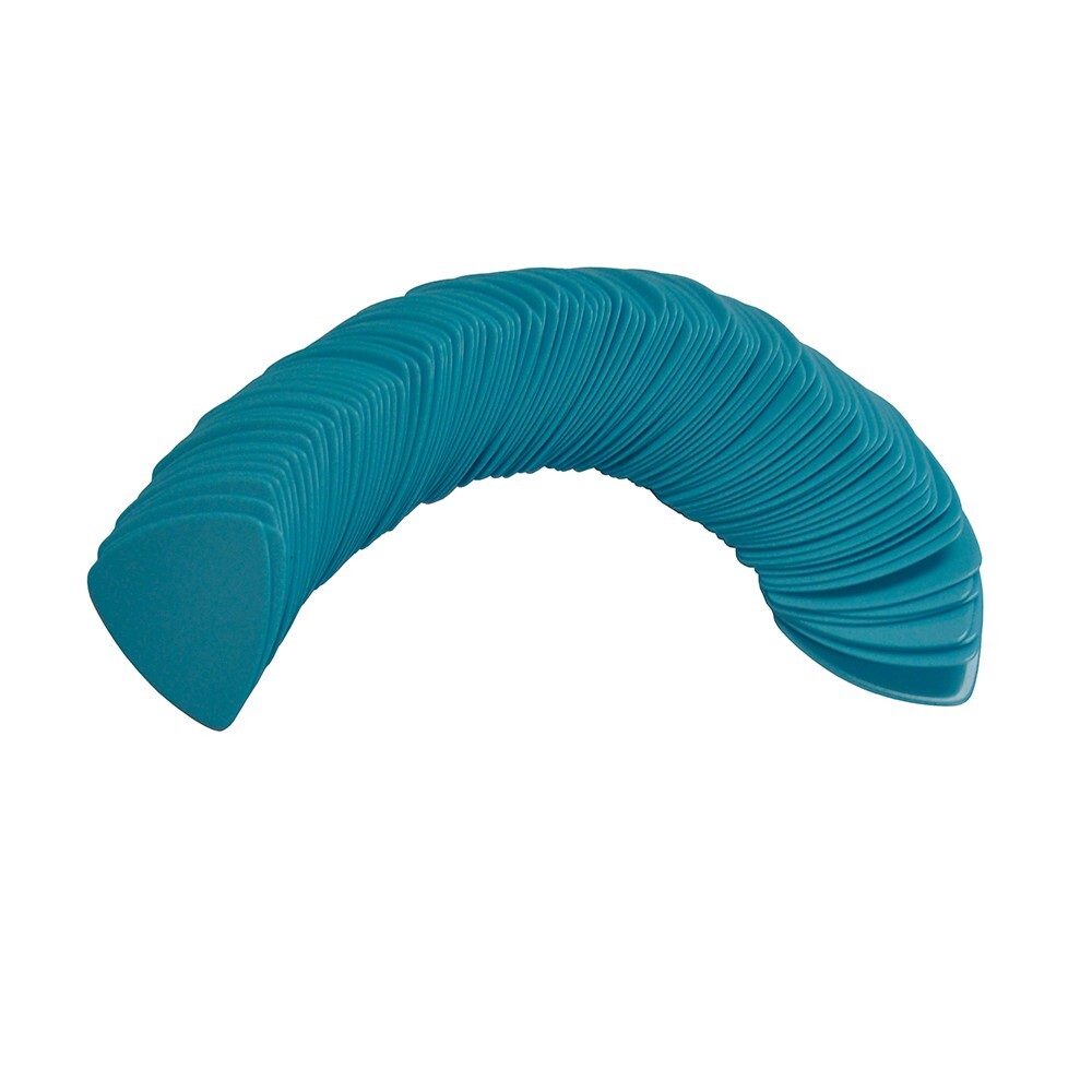 Celluloid 346 Rounded Triangle Guitar Picks Plectrums 0.71mm 100Pcs Light Blue